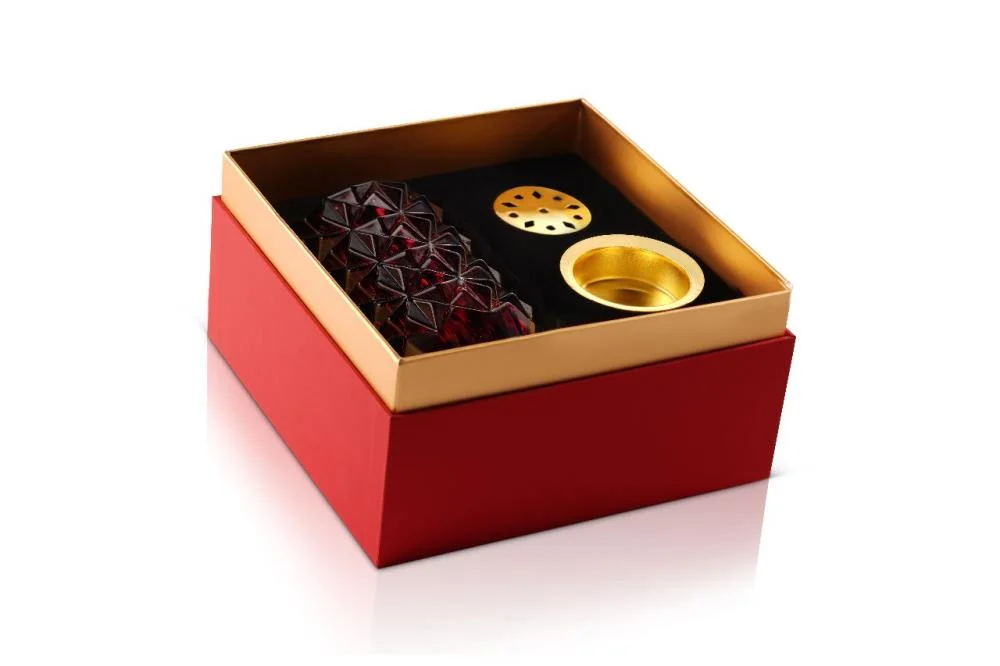 مبخرة الأحجار الكريمة - كريستال أحمر